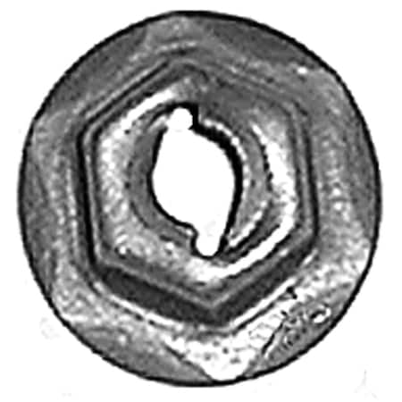 Auveco THREAD CUTTING NUT 4MM STUD SIZE - ZINC, 100PK 12115